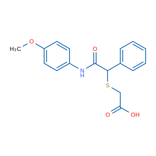 2-({[(4-methoxyphenyl)carbamoyl](phenyl)methyl}sulfanyl)acetic acid 1g