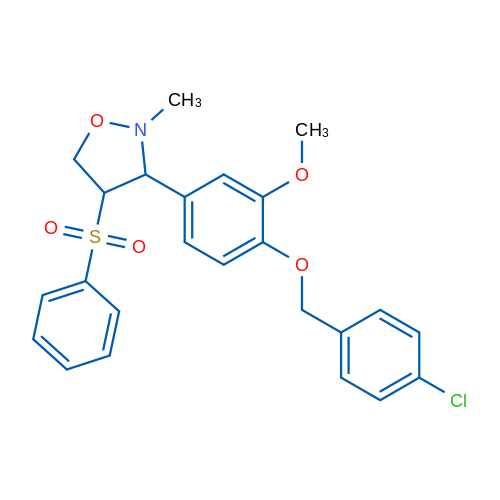 4-(Benzenesulfonyl)-3-{4-[(4-chlorophenyl)methoxy]-3-methoxyphenyl}-2-methyl-1,2-oxazolidine 1g