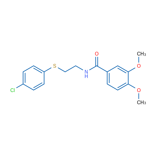 N-{2-[(4-chlorophenyl)sulfanyl]ethyl}-3,4-dimethoxybenzamide 1g