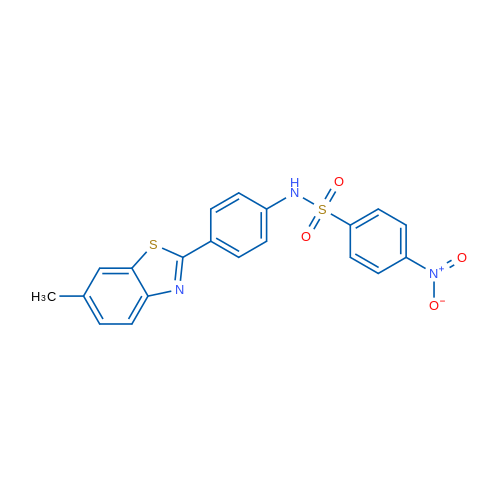 N-[4-(6-Methyl-1,3-benzothiazol-2-yl)phenyl]-4-nitrobenzene-1-sulfonamide 1g