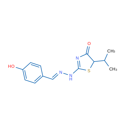 4-HYdroxybenzaldehyde (5-isopropyl-4-oxo-4,5-dihydro-1,3-thiazol-2-yl)hydrazone 1g