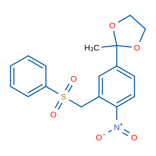 2-{3-[(benzenesulfonyl)methyl]-4-nitrophenyl}-2-methyl-1,3-dioxolane 1g