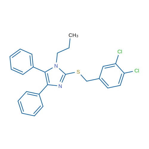 2-{[(3,4-dichlorophenyl)methyl]sulfanyl}-4,5-diphenyl-1-propyl-1H-imidazole 1g