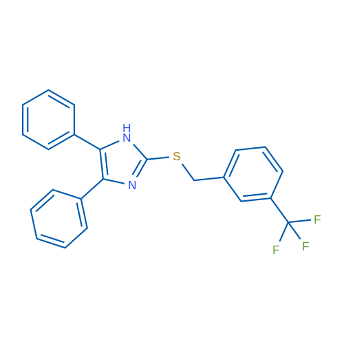 4,5-Diphenyl-2-({[3-(trifluoromethyl)phenyl]methyl}sulfanyl)-1H-imidazole 1g