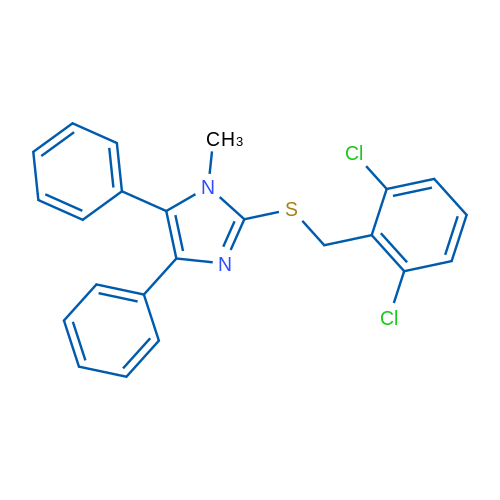 2-{[(2,6-dichlorophenyl)methyl]sulfanyl}-1-methyl-4,5-diphenyl-1H-imidazole 1g