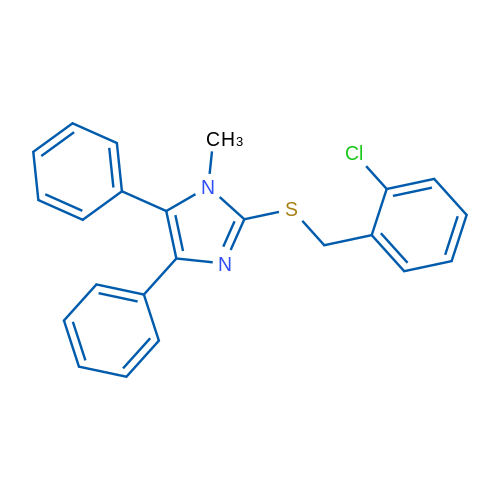 2-{[(2-chlorophenyl)methyl]sulfanyl}-1-methyl-4,5-diphenyl-1H-imidazole 1g