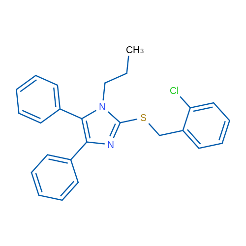 2-{[(2-chlorophenyl)methyl]sulfanyl}-4,5-diphenyl-1-propyl-1H-imidazole 1g
