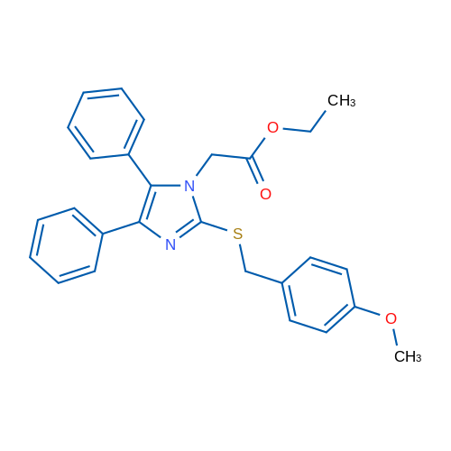 Ethyl 2-(2-{[(4-methoxyphenyl)methyl]sulfanyl}-4,5-diphenyl-1H-imidazol-1-yl)acetate 1g