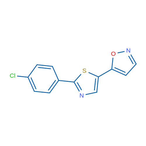 5-[2-(4-Chlorophenyl)-1,3-thiazol-5-yl]-1,2-oxazole 1g