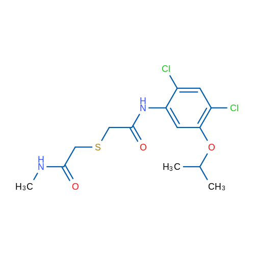 2-[({[2,4-dichloro-5-(propan-2-yloxy)phenyl]carbamoyl}methyl)sulfanyl]-N-methylacetamide 1g