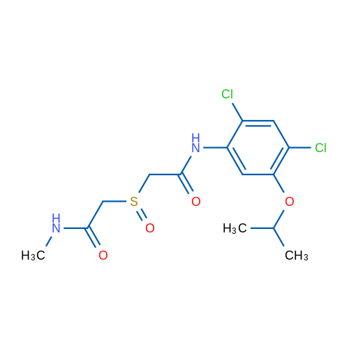 2-({[2,4-dichloro-5-(propan-2-yloxy)phenyl]carbamoyl}methanesulfinyl)-N-methylacetamide 1g
