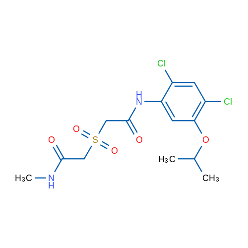 2-({[2,4-dichloro-5-(propan-2-yloxy)phenyl]carbamoyl}methanesulfonyl)-N-methylacetamide 1g
