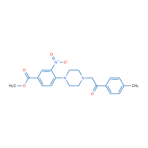 Methyl 4-{4-[2-(4-methylphenyl)-2-oxoethyl]piperazin-1-yl}-3-nitrobenzoate 1g