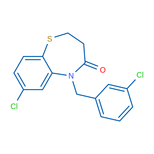 7-Chloro-5-[(3-chlorophenyl)methyl]-2,3,4,5-tetrahydro-1,5-benzothiazepin-4-one 1g