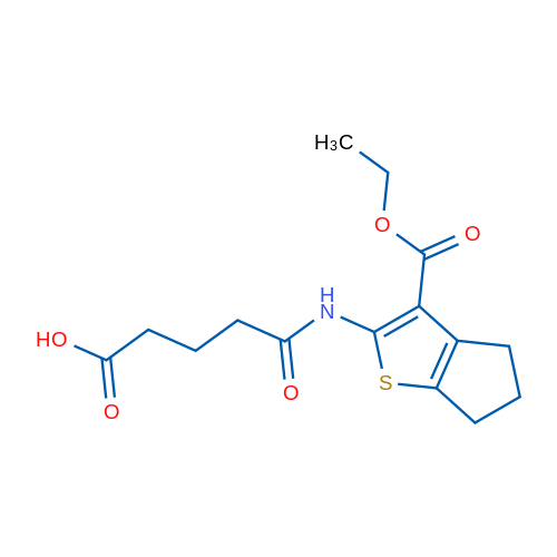 5-((3-(Ethoxycarbonyl)-5,6-dihydro-4H-cyclopenta[b]thiophen-2-yl)amino)-5-oxopentanoic acid 1g