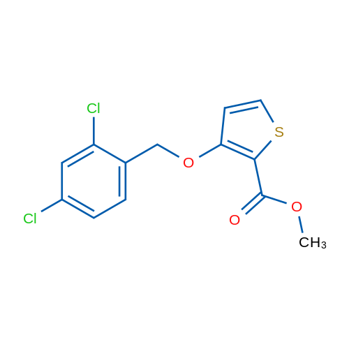 Methyl 3-((2,4-dichlorobenzyl)oxy)thiophene-2-carboxylate 5g