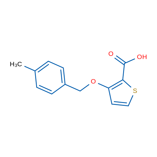 3-((4-Methylbenzyl)oxy)thiophene-2-carboxylic acid 5g