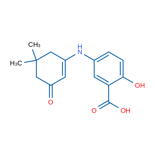 5-((5,5-Dimethyl-3-oxocyclohex-1-en-1-yl)amino)-2-hydroxybenzoic acid 1g