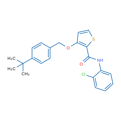 3-[(4-tert-Butylphenyl)methoxy]-N-(2-chlorophenyl)thiophene-2-carboxamide 1g