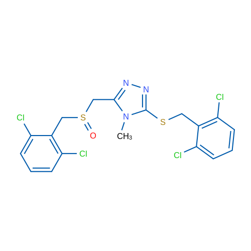 3-{[(2,6-dichlorophenyl)methanesulfinyl]methyl}-5-{[(2,6-dichlorophenyl)methyl]sulfanyl}-4-methyl-4H-1,2,4-triazole 1g