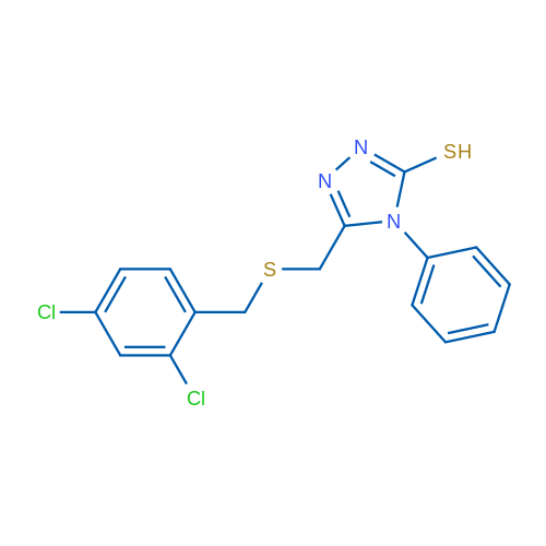 5-({[(2,4-dichlorophenyl)methyl]sulfanyl}methyl)-4-phenyl-4H-1,2,4-triazole-3-thiol 1g