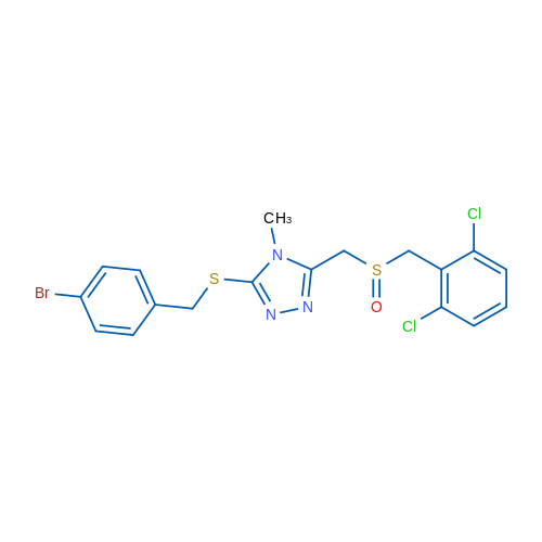 3-{[(4-bromophenyl)methyl]sulfanyl}-5-{[(2,6-dichlorophenyl)methanesulfinyl]methyl}-4-methyl-4H-1,2,4-triazole 1g