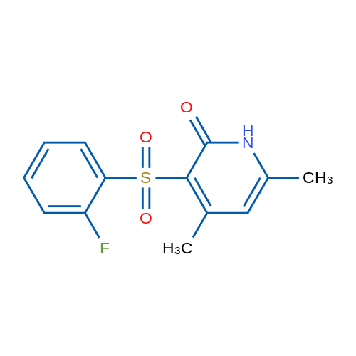 3-(2-Fluorobenzenesulfonyl)-4,6-dimethyl-1,2-dihydropyridin-2-one 1g