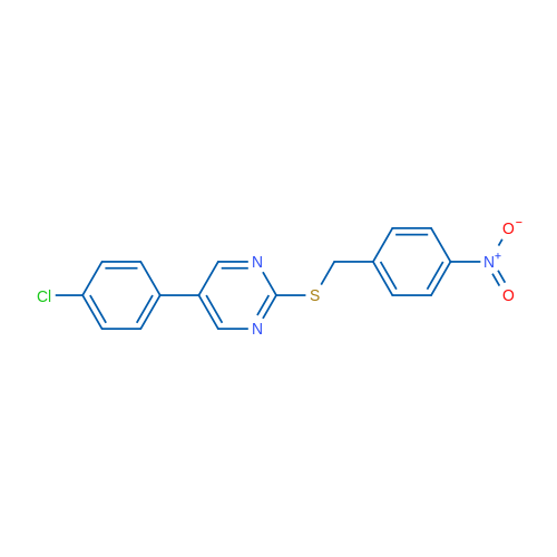 5-(4-Chlorophenyl)-2-{[(4-nitrophenyl)methyl]sulfanyl}pyrimidine 1g