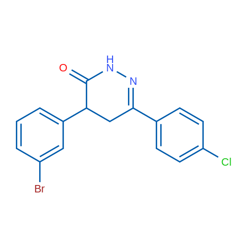 4-(3-Bromophenyl)-6-(4-chlorophenyl)-2,3,4,5-tetrahydropyridazin-3-one 1g