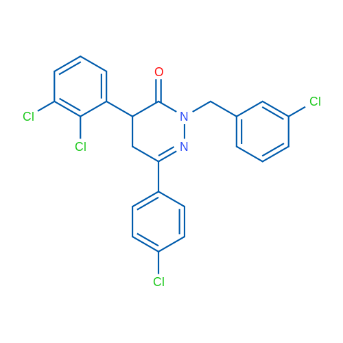 6-(4-Chlorophenyl)-2-[(3-chlorophenyl)methyl]-4-(2,3-dichlorophenyl)-2,3,4,5-tetrahydropyridazin-3-one 1g
