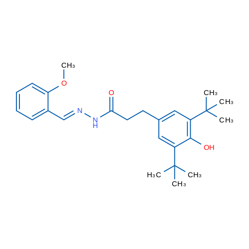 3-(3,5-Di-tert-butyl-4-hydroxyphenyl)-N'-(2-methoxybenzylidene)propanehydrazide 1g