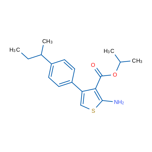 Isopropyl 2-amino-4-(4-(sec-butyl)phenyl)thiophene-3-carboxylate 1g