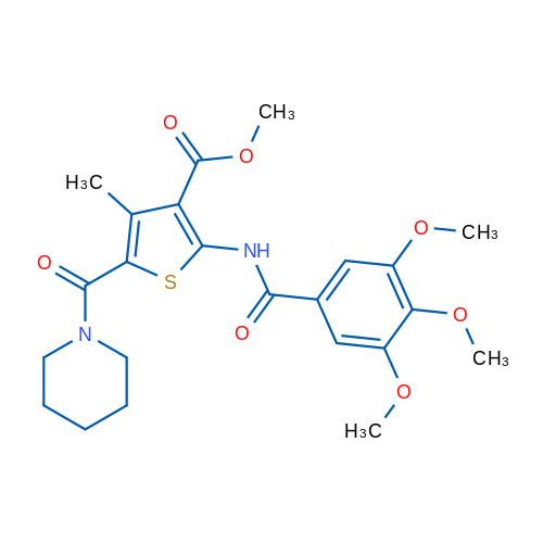 Methyl 4-methyl-5-(piperidine-1-carbonyl)-2-(3,4,5-trimethoxybenzamido)thiophene-3-carboxylate 1g