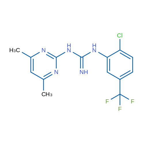 1-(2-Chloro-5-(trifluoromethyl)phenyl)-3-(4,6-dimethylpyrimidin-2-yl)guanidine 5g