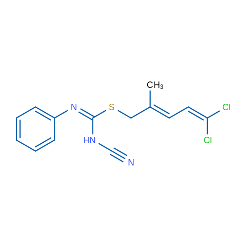 1-Cyano-2-(5,5-dichloro-2-methylpenta-2,4-dienyl)-3-phenylisothiourea 1g