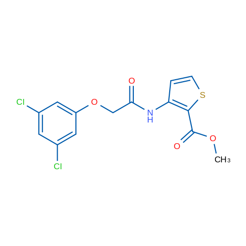 Methyl 3-[2-(3,5-dichlorophenoxy)acetamido]thiophene-2-carboxylate 1g