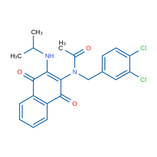 N-[(3,4-Dichlorophenyl)methyl]-N-{1,4-dioxo-3-[(propan-2-yl)amino]-1,4-dihydronaphthalen-2-yl}acetamide 1g