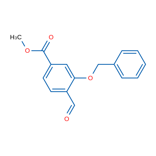 Methyl 3-(benzyloxy)-4-formylbenzoate 100mg