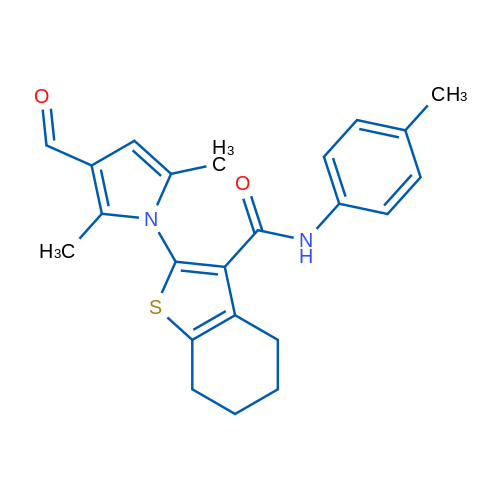 2-(3-Formyl-2,5-dimethyl-1H-pyrrol-1-yl)-N-(p-tolyl)-4,5,6,7-tetrahydrobenzo[b]thiophene-3-carboxamide 1g