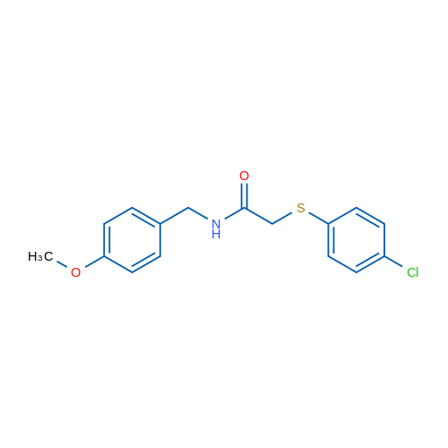 2-[(4-Chlorophenyl)sulfanyl]-N-[(4-methoxyphenyl)methyl]acetamide 1g