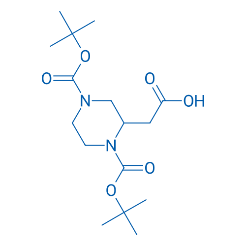 2-(1,4-Bis(tert-butoxycarbonyl)piperazin-2-yl)acetic acid 250mg