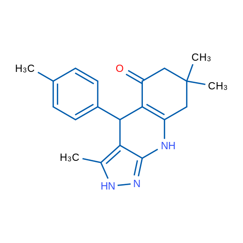3,7,7-Trimethyl-4-(4-methylphenyl)-2H,4H,5H,6H,7H,8H,9H-pyrazolo[3,4-b]quinolin-5-one 1g
