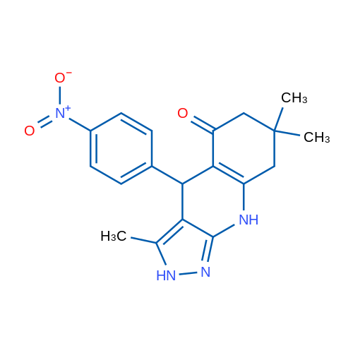 3,7,7-Trimethyl-4-(4-nitrophenyl)-2H,4H,5H,6H,7H,8H,9H-pyrazolo[3,4-b]quinolin-5-one 1g