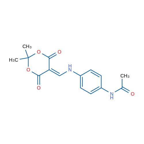 N-(4-{[(2,2-dimethyl-4,6-dioxo-1,3-dioxan-5-ylidene)methyl]amino}phenyl)acetamide 1g
