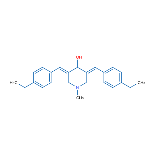 (3E,5E)-3,5-Bis[(4-ethylphenyl)methylidene]-1-methylpiperidin-4-ol 1g