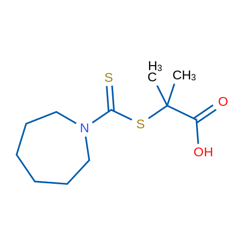 2-((Azepane-1-carbonothioyl)thio)-2-methylpropanoic acid 1g