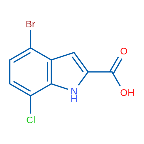 4-Bromo-7-chloro-1H-indole-2-carboxylic acid 250mg