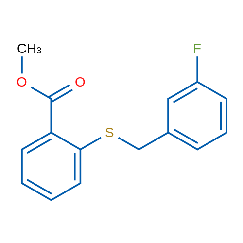 Methyl 2-((3-fluorobenzyl)thio)benzoate 1g