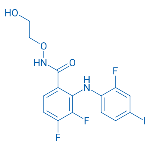 3,4-Difluoro-2-((2-fluoro-4-iodophenyl)amino)-N-(2-hydroxyethoxy)benzamide 250mg