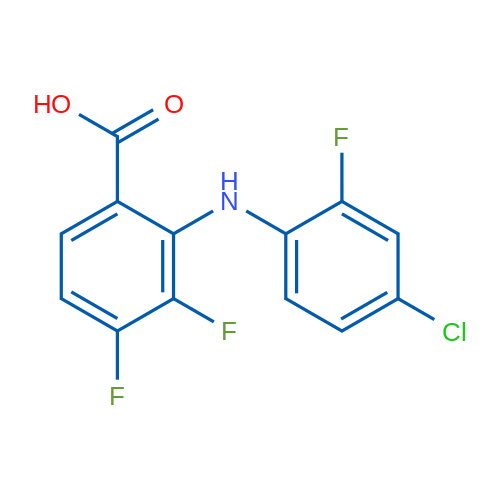 2-((4-Chloro-2-fluorophenyl)amino)-3,4-difluorobenzoic acid 1g